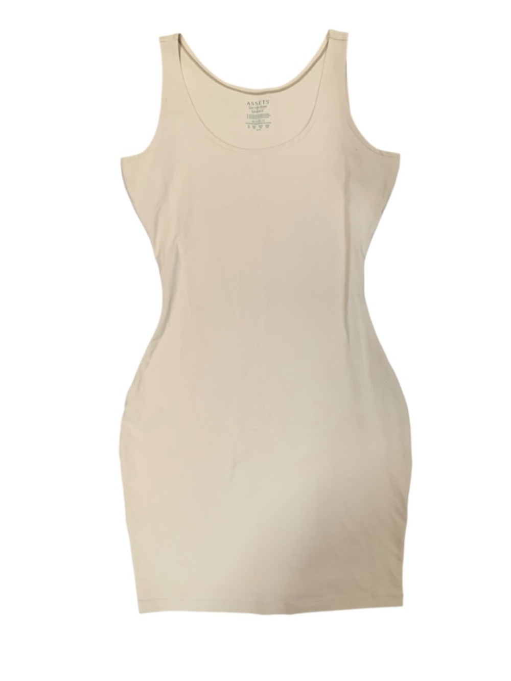 Women's Assets Red Hot Label by Spanx Shapewear Tank Dress Beige XL